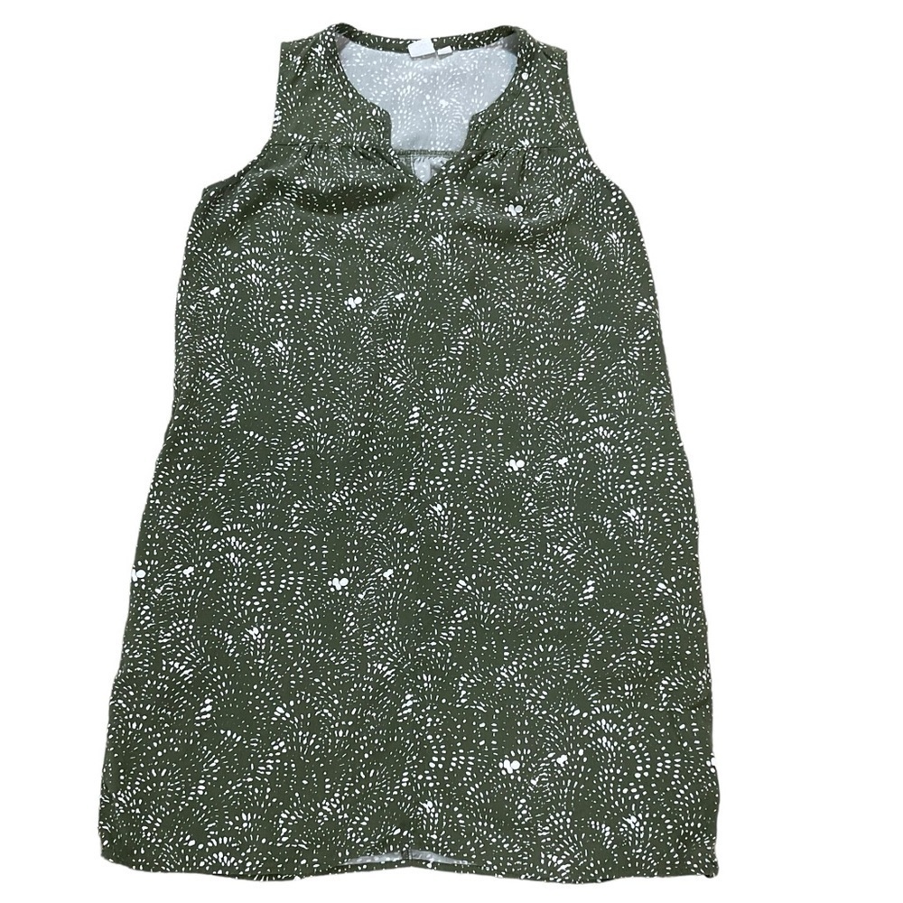 Gap Abstract Overall print sleeveless dress 100% rayon Pockets V-neck size Small - Picture 7 of 10